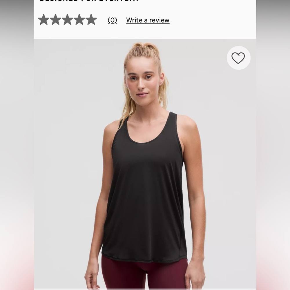 Black lululemon Essential pleated Sleeveless Women's Top 8